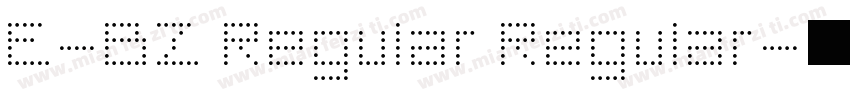 E-BZ Regular Regular字体转换